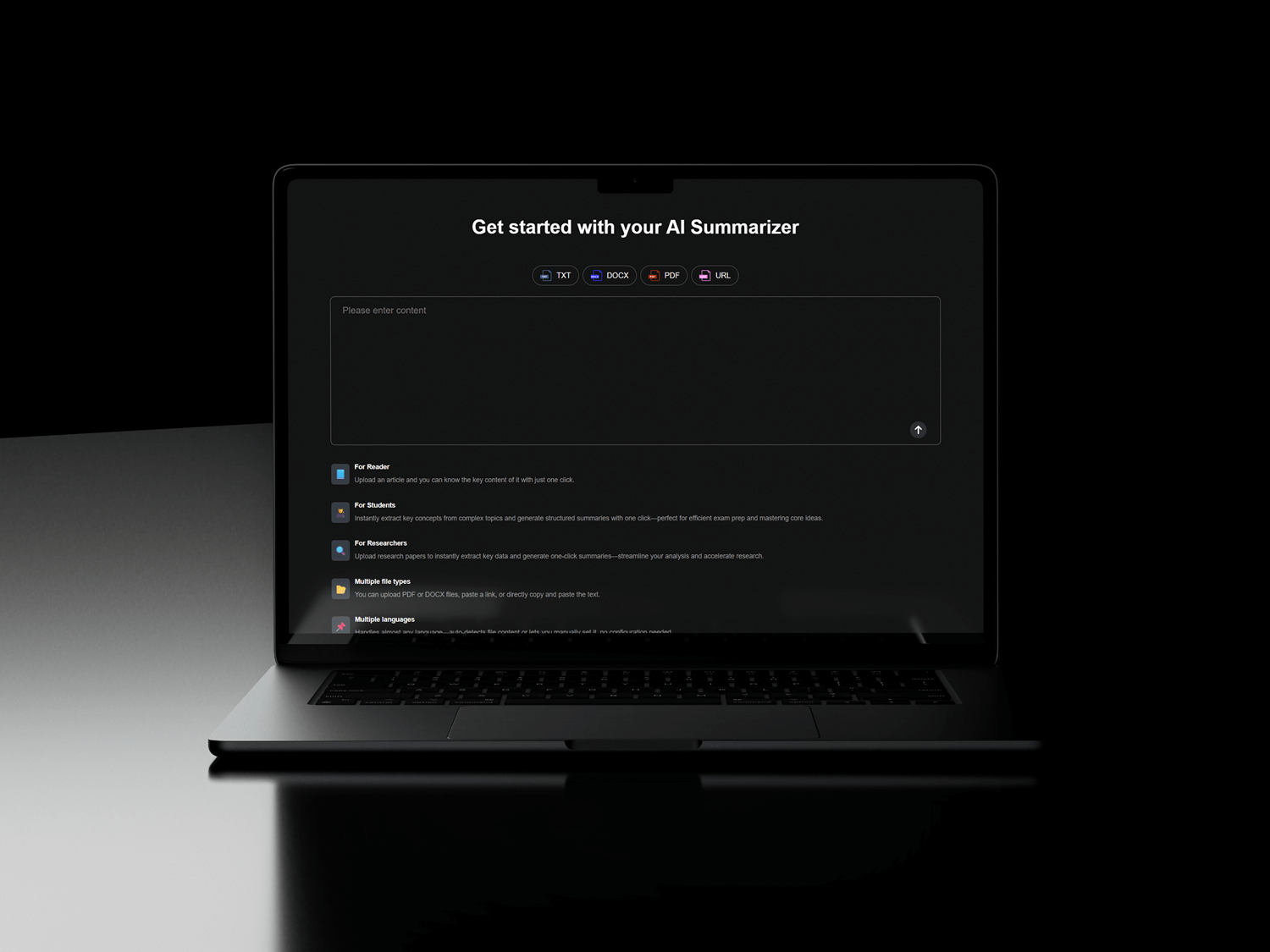 AI summarizer tool to quickly generate concise summaries with Smallppt